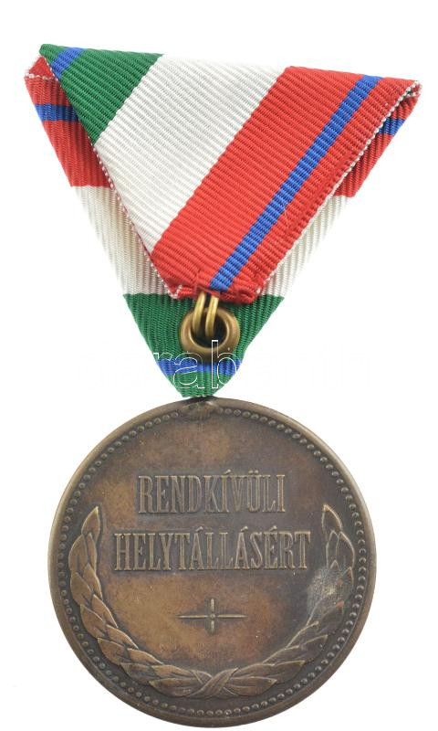2010. 'Rendkívüli Helytállásért' állami kitüntetés bronz fokozata műgyantás magyar koronás címerrel mellszalagon T:2 - Image 2