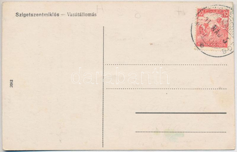 1917 Szigetszentmiklós, Vasútállomás - Image 2