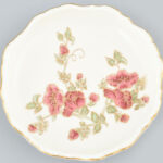 Zsolnay porcelán virág mintás tálka. Kézzel festett, jelzett, hibátlan d: 12,5 cm