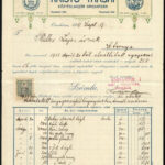 1911 Orosháza, Kristó és Társai Gőztéglagyár fejléces okmánybélyeggel, 10 f. okmánybélyeggel.