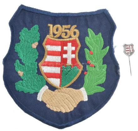 ~1990. 1956-os festett Al jelvény (12x10mm) + 1956-os Szövetség hímzett textil jelvény 105x104mm) T:1
