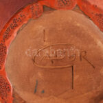 Gádor István (1891-1984): Piros váza. Mázas kerámia. Jelzett. Hibátlan m: 24 cm - Image 3