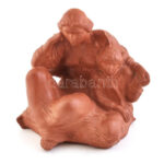 Tóth Valéria (1943- ): Anya gyermekével, terrakotta, jelzett, hibátlan, m: 24 cm