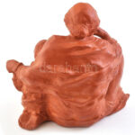 Tóth Valéria (1943- ): Anya gyermekével, terrakotta, jelzett, hibátlan, m: 24 cm - Image 2