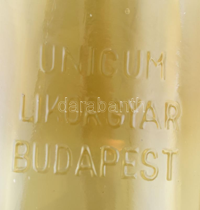 Unicum feliratos üveg dombornyomott 21 cm - Image 2
