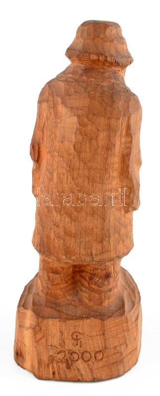GY jelzéssel: Juhász. Fa szobor, faragott 28 cm - Image 2