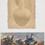 7 db RÉGI motívum képeslap vegyes minőségben / 7 pre-1945 art motive postcards in mixed quality