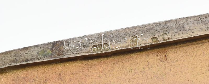 Ezüst (Ag) cigaretta tárca, Payer Gizella képzőművész monogramjával, cca 1930, jelzett, 7×9 cm, 85 g - Image 4
