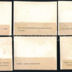 1950 Románia 6 db feliratozott szocreál fotó vegyes állapotban 9x7 cm - Image 2