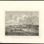 cca 1860 Ludwig Rohbock (1820-1883): Győr éjszakról. Acélmetszet. 17x14 cm