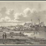 cca 1860 Ludwig Rohbock (1820-1883): Győr éjszakról. Acélmetszet. 17x14 cm - Image 2