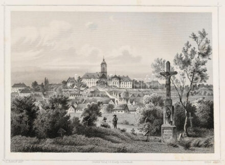 cca 1850 Ludwig Rohbock (1820-1883): Keszthely Acélmetszet. 17x14 cm