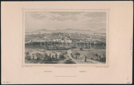 cca 1850 Ludwig Rohbock (1820-1883): Aszód Acélmetszet. 17x14 cm