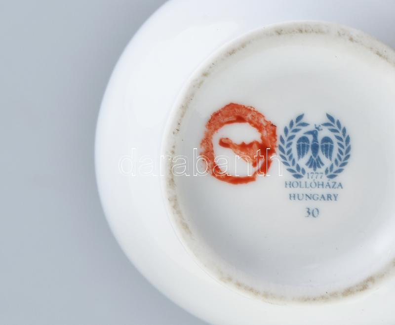 Hollóházi fácán mintás porcelán váza, matricás, jelzett, hibátlan, m: 18 cm - Image 2