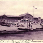 1929 Verőce, Nógrádverőce; Dunagyöngye strandfürdő + 'NÓGRÁDVERŐCZE P.U.'