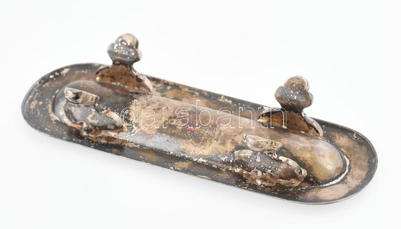 Ezüst (Ag) fogvájótartó, jelzett, h: 10,5 cm, nettó: 37,7 cm - Image 2