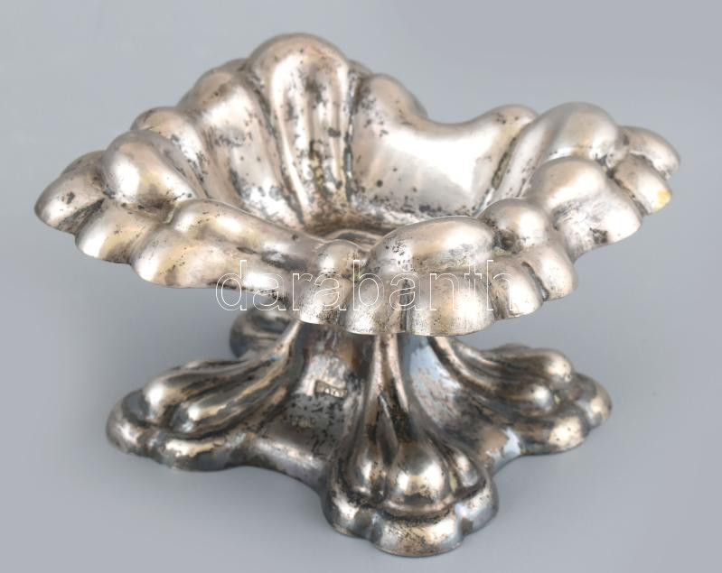1860 antik ezüst (Ag) fűszertartópár, mester: Mayer. nettó: 177,1g, 10x8,5x6cm - Image 2