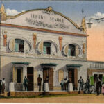 1917 Vodnjan, Dignano; Teatro Sociale / Színház. M. Fabro kiadása / theatre + 'K.u.K. I. Seebataillonskommando' (EB)