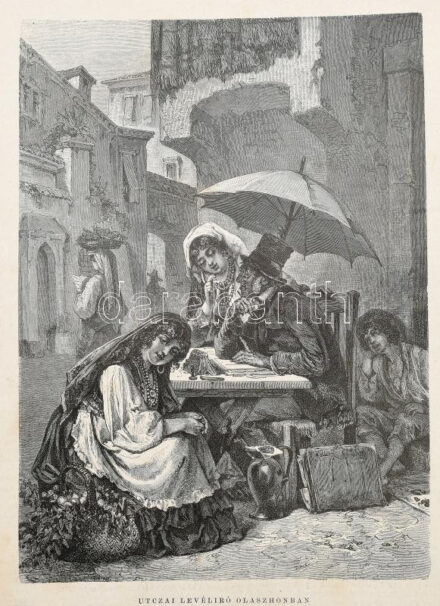 cca 1870-1900 kb. 80 db metszet és nyomat, többségében reprodukció, néhány az Ország-Világ c. lapból, klf. technikák, papír, részben foltos és sérült, rózsaszín műanyag mappában lefűzve, 26x17 és 30x39 cm közötti méretekben