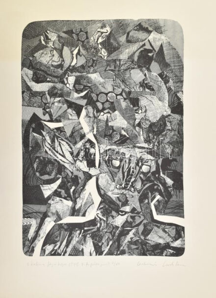 Csorba Simon László (1943-): A katona fényképe. Cinkmarás, papír. Sorszámozott művészpéldány. EA V / 7.. jelzett 43x58 cm