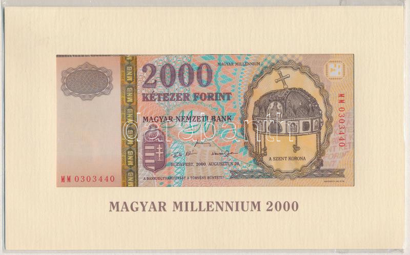 2000. 2000Ft 'Millenium' 'MM 0349943' eredeti, bontatlan díszcsomagolásban T:I Adamo F56A