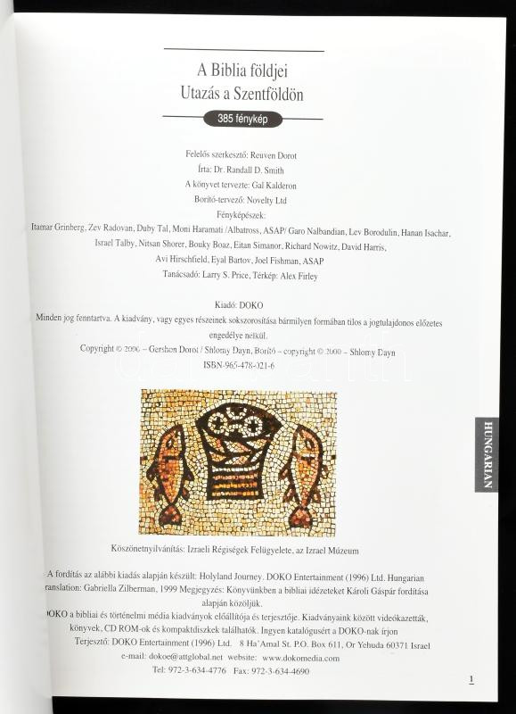 Dr. Randall D. Smith: A Biblia földjei. Utazás a Szentföldön. 2000, DOKO. Kiadói papírkötés, jó állapotban. - Image 2
