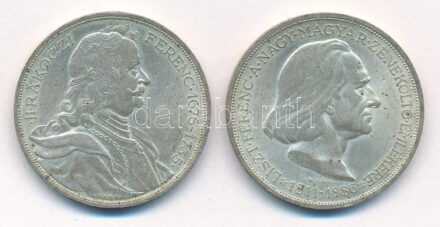 1935. 2P Ag 'Rákóczi' + 1936. 2P Ag 'Liszt' T:1- kis patina Adamo P7.2, P7.3