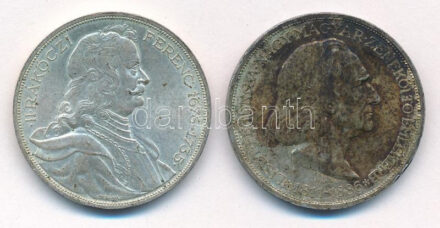 1935. 2P Ag 'Rákóczi' + 1936. 2P Ag 'Liszt' T:1- ph., patina Adamo P7.2, P7.3