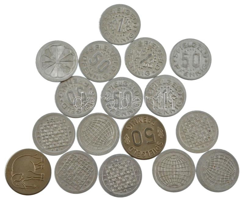 Németország DN 17db-os játékpénztétel, többnyire Al T:1-2 Germany ND 17pcs play money / spielgeld, mostly Al C:UNC-XF