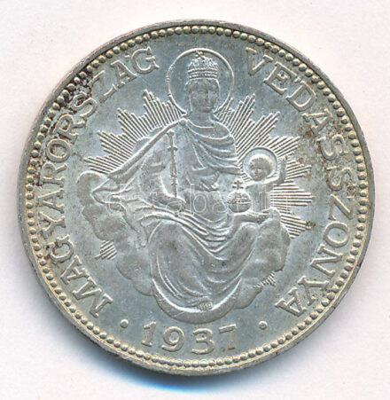 1937. 2P Ag 'Madonna' T:1- patina Adamo P7