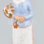 Mészáros Géza (1918-1987): Leány. Mázas kerámia. Kézzel festett, jelzett, apró kopással, mázrepedéssel . M: 13 cm