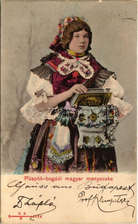 1902 Püspök-bogádi magyar menyecske / Hungarian folklore (EK)