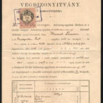 1891 Wenczel Tivadar orvosi végbizonyítványa, Eötvös Loránd (1848-1919 autográf aláírásával