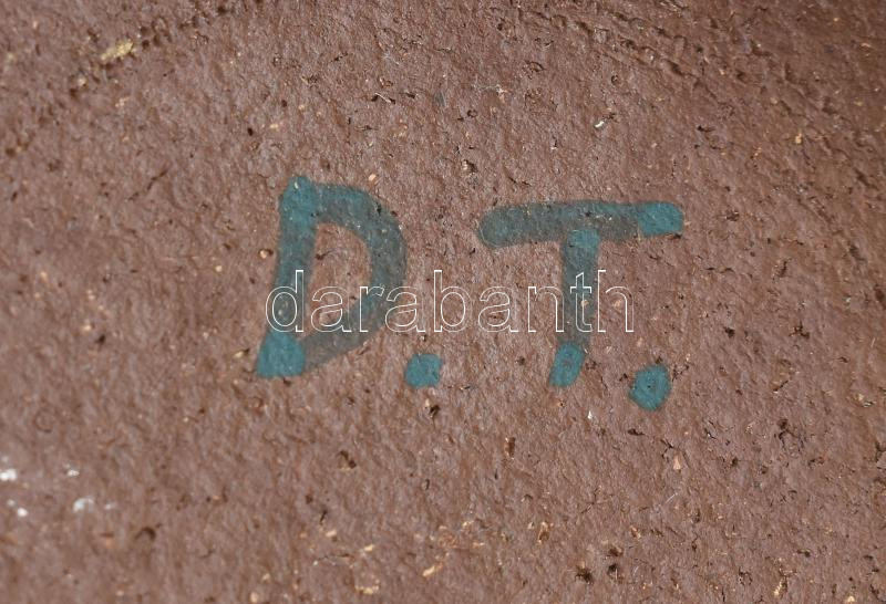 DT jelzéssel: retró tálka, samottoskerámia, hibátlan, m: 10,5 cm - Image 2