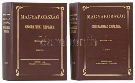 Fényes Elek: Magyarország geographiai szótára I-II. Bp., 1984, Magyar Könyvkiadók és Könyvterjesztők Egyesülése-Állami Könyvterjesztő Vállalat. Az 1851-es reprint kiadása! Kiadói műbőr kötés, jó állapotban.