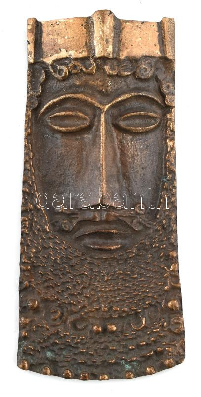 Jelzés nélkül: Király. Bronz fali dísz. 18 cm
