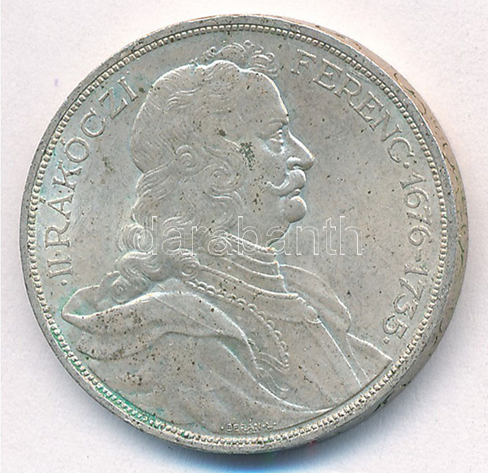 1935. 2P Ag 'Rákóczi' T:1- patina, kis ph. Adamo P7.2