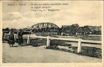 1921 Szered, Vág-Szered, Vágszered, Sered; Okolie seredského povazkeho mosta / A Vág híd környéke. Gross Z. kiadása / Umgebung der Waagbrücke / Váh river bridge (fl)