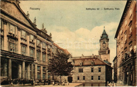 1922 Pozsony, Pressburg, Bratislava; Batthyány tér / square (felületi sérülés / surface damage)