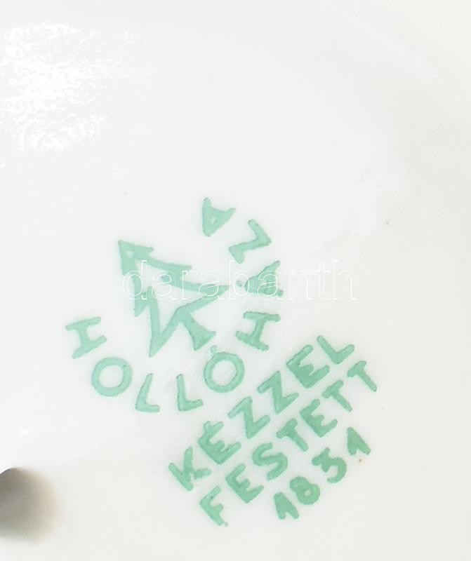 2 db különböző Hollóházi porcelán angyalka. Kézzel festett, jelzett, minimális kopással, m: 8,5 cm - Image 2