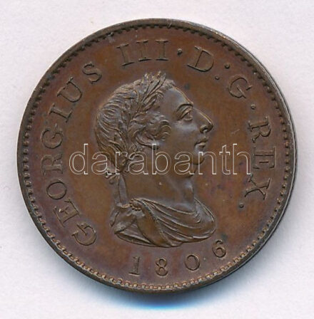 Nagy-Britannia 1806. 1F Cu 'III. György' (4.75g) T:2 Great Britain 1806. 1 Farthing Cu 'Georgius III' (4.75g) C:XF Krause KM# 661