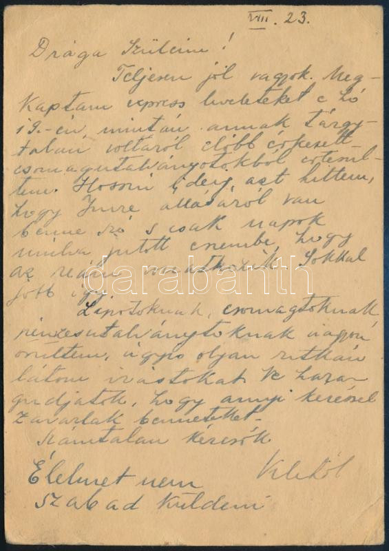 1942 Dr. Heller Bernát professzornak küldött levél a munkaszolgálatban lévő fiától - Image 2