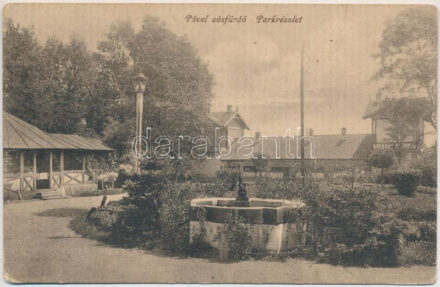 Szlatinafüred, Slatina (Aknaszlatina, Máramaros); Pável sósfürdő, park. Wizner és Dávid kiadása / salt bath, spa, park (EK)