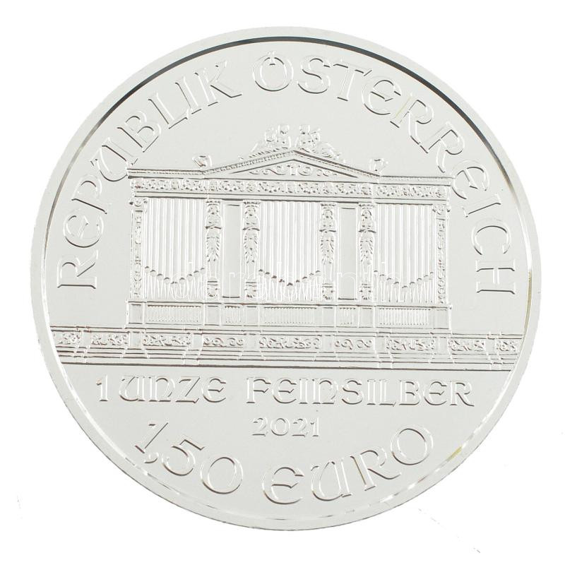 Ausztria 2021. 1,5E Ag 'Bécsi Filharmonikusok' T:BU Austria 2021. 1,5 Euro Ag 'Vienna Philharmonic' C:BU Krause KM#3159