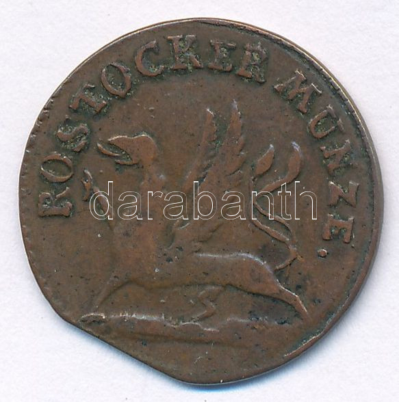 Német Államok / Rostock 1815AS 3pf Cu T:3 lapkavég German States / Rostock 1815AS 3 Pfenning Cu C:F planchet edge Krause KM# 136 - Image 2