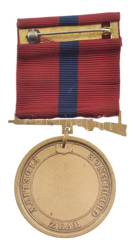 Amerikai Egyesült Államok DN 'Tengerészgyalogság' bronz kitüntetés mellszalaggal T:1- USA ND 'United States Marina Corps' bronze decoration with ribbon C:AU - Image 2