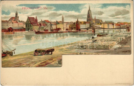 Frankfurt am Main, general view. Kunstanstalt Kosmos S. IV. litho (EK)