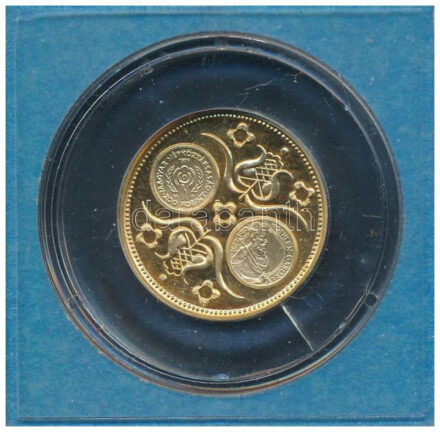 1980. 'Naptárérem' aranyozott Br emlékérem kapszulában, eredeti tokban (24mm) T:PP
