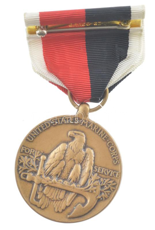 Amerikai Egyesült Államok DN 'Személyzeti szolgálat' bronz kitüntetés mellszalagon T:1- USA ND 'Occupation Service' bronze decoration with ribbon C:AU - Image 2