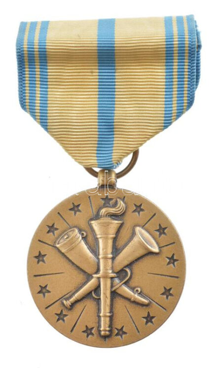Amerikai Egyesült Államok DN 'Fegyveres Erők Tartalékosa' bronz kitüntetés mellszalagon T:1- USA ND 'Armed Forces Reserve' bronze decoration with ribbon C:AU